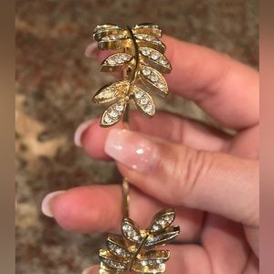 2 Gold Tone Rhinestone Bracelets! 1 Cuff! 1 Channel!